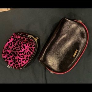 Juicy Couture Black and Pink Leopard Makeup bags